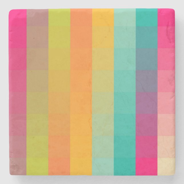 Porta-copo De Pedra Teste padrão geométrico abstrato (Frente)