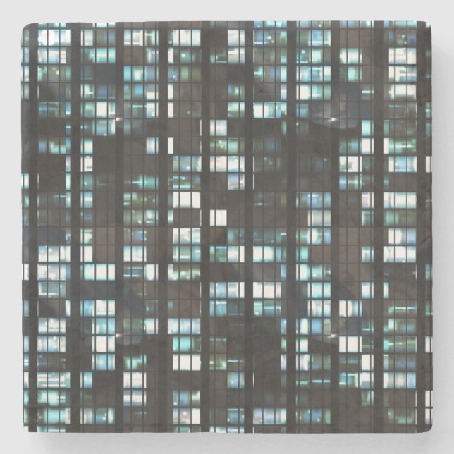 Porta-copo De Pedra Teste padrão iluminado das janelas (Frente)