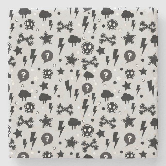 Porta-copo De Pedra Teste padrão na moda (Frente)