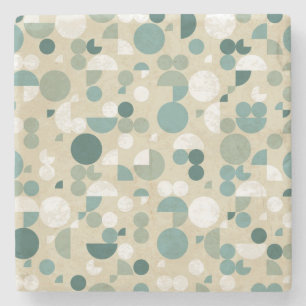 Porta-copo De Pedra Teste padrão retro abstrato