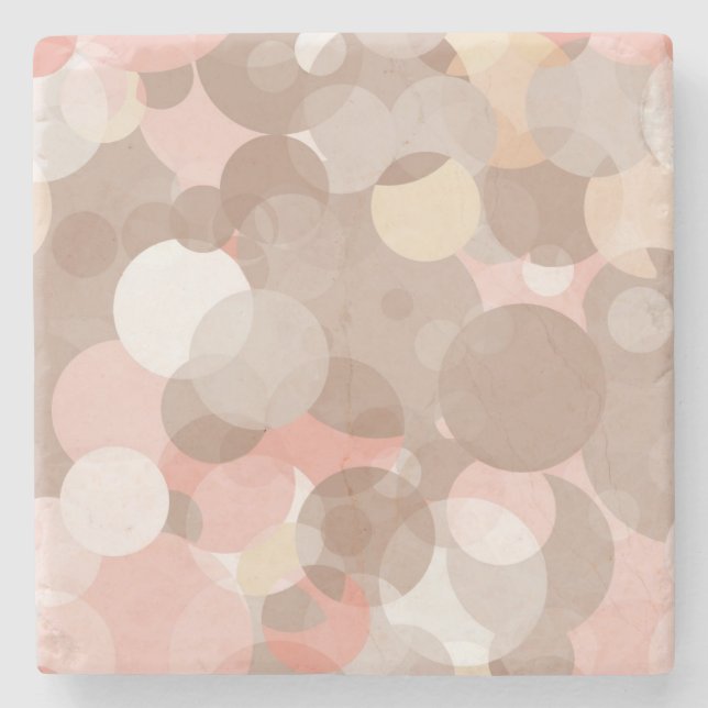 Porta-copo De Pedra Teste padrão simples - círculos (Frente)