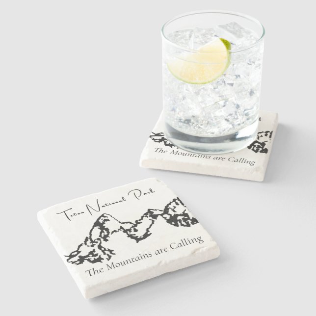 Porta-copo De Pedra Teton National Park Stone Porta copos (Lateral)