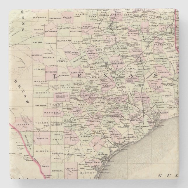 Porta-copo De Pedra Texas 12 (Frente)