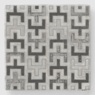 Porta-copo De Pedra Têxtil africano de mudo com Padrões geométricos