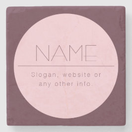 Porta-copo De Pedra Texto moderno personalizável com limite