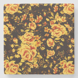 Porta-copo De Pedra Textura de vidro abstrata floral cintilante
