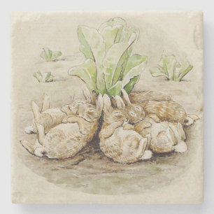 Porta-copo De Pedra The Flopsy Bunnies Asleep (por Beatrix Potter)
