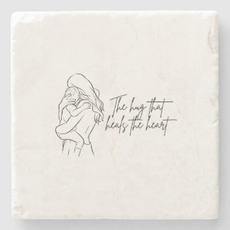 Porta-copo De Pedra The Hug That Heals the Heart Stone Coaster 