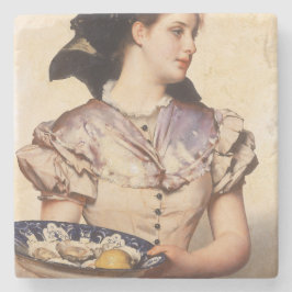 Porta-copo De Pedra The Oyster Girl (por Karl Gussow)