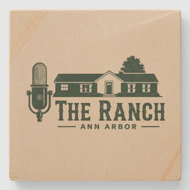 Porta-copo De Pedra The Ranch - Logo Stone Coaster (Frente)