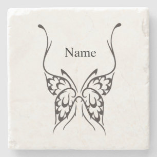 Porta-copo De Pedra Thunder_Cove da Tatuagem de Borboleta Estilizada