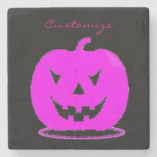 Porta-copo De Pedra Thunder_Cove Rosa Jack o'lantern Halloween