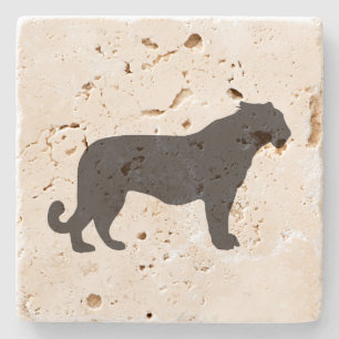 Porta-copo De Pedra Tiger Silhouette