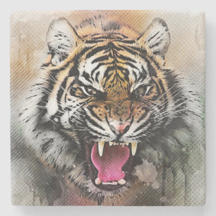 Porta-copo De Pedra Tigre