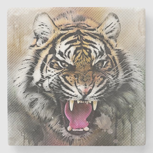 Porta-copo De Pedra Tigre (Frente)