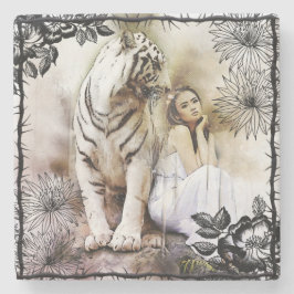 Porta-copo De Pedra Tigre custers