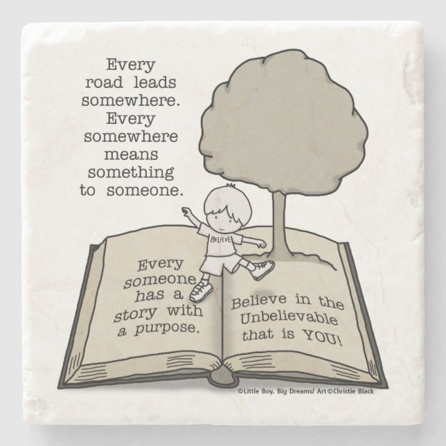 Porta-copo De Pedra Todo mundo tem uma história (Frente)