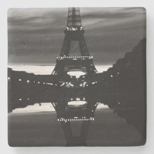 Porta-copo De Pedra Torre Eiffel Paris França vintage reflexão