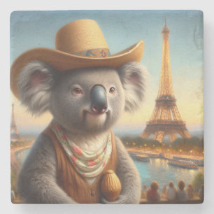Porta-copo De Pedra Torre Koala Eiffel