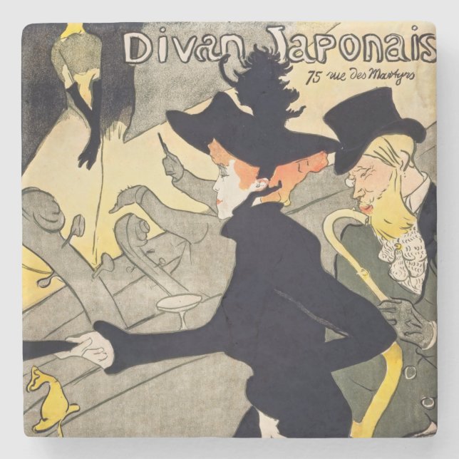 Porta-copo De Pedra Toulouse-Lautrec - Divan Japonês (Frente)