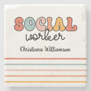 Porta-copo De Pedra Trabalhador Social Retroativo Personalizado