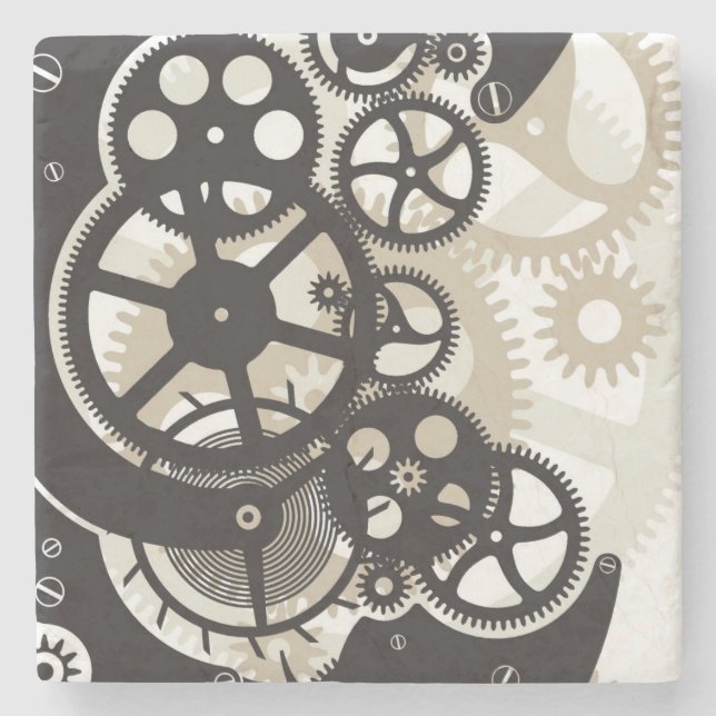 Porta-copo De Pedra Trabalho das rodas da roda denteada (Frente)