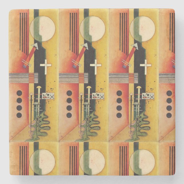 Porta-copo De Pedra Trabalho de arte de pintura de Abstrato moderno Ka (Frente)