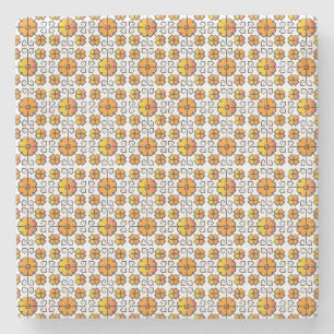 Porta-copo De Pedra Tradicional letão - símbolo SUN - padrão geométric