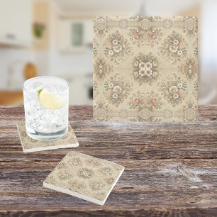 Porta-copo De Pedra Tradições Florais De Algodão
