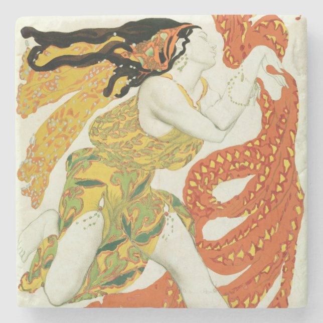 Porta-copo De Pedra Traje o design para um bacchante em "Narciso" 3 (Frente)