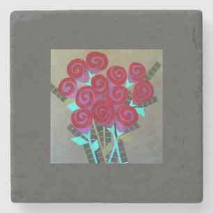 Porta-copo De Pedra Travesseiro decorativo de Rosas de papel