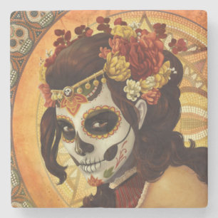 Porta-copo De Pedra Travesseiro decorativo Dia De Los Muertos