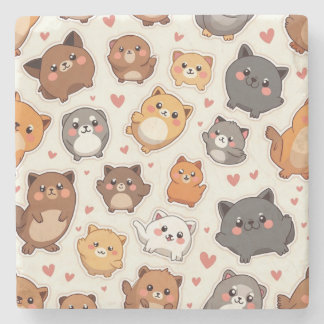 Porta-copo De Pedra Travesseiro Puppy Love