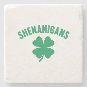 Porta-copo De Pedra Travessuras Shamrock Dia de São Patrício Retro