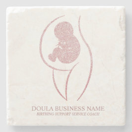 Porta-copo De Pedra Treinador de Nascimento Doula Personalizado