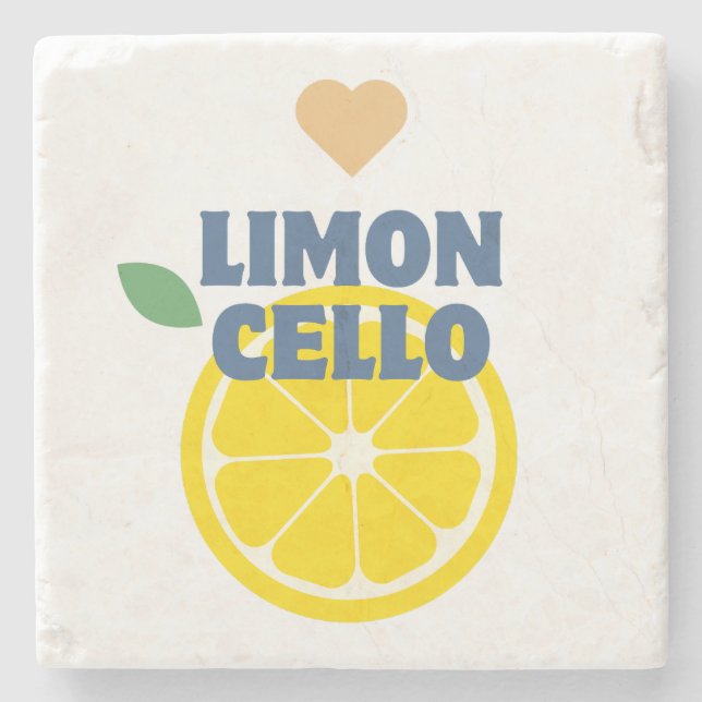 Porta-copo De Pedra Trendy Limoncello Lemon Liquor (Frente)