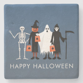 Porta-copo De Pedra Trick or Treaters Halloween em Português