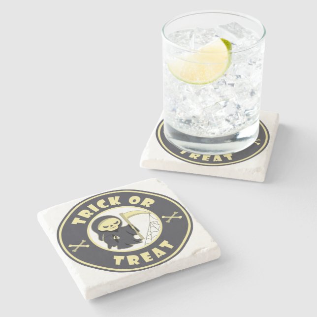 Porta-copo De Pedra Trick ou trata o personagem de "Cristo de Cristo"  (Lateral)