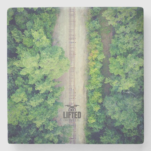 Porta-copo De Pedra Trilhas do trem (Frente)