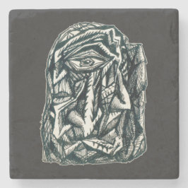 Porta-copo De Pedra Triumvirato, desenho a tinta