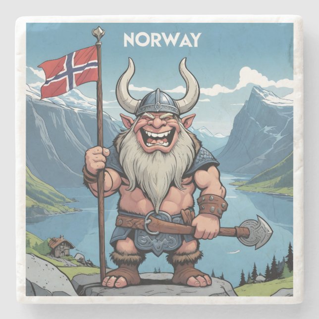 Porta-copo De Pedra Troll norueguês (Frente)
