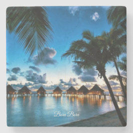 Porta-copo De Pedra Tropical Bora Bora