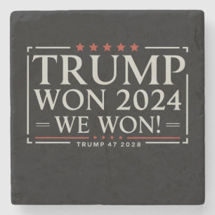 Porta-copo De Pedra Trump Ganhou 2024 Nós Ganhamos 47 2028 EUA