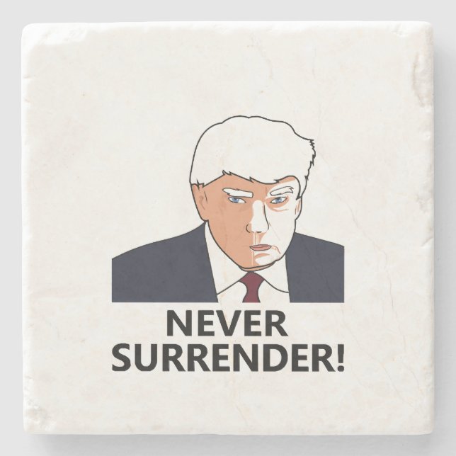 Porta-copo De Pedra Trump Nunca Devolva Mug Shot (Frente)