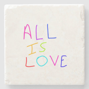 Porta-copo De Pedra Tudo é amor, orgulho colorido do arco-íris LGBTQ g