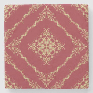 Porta-copo De Pedra Tudor Inspirou Design de Diamante Fractal Dourado