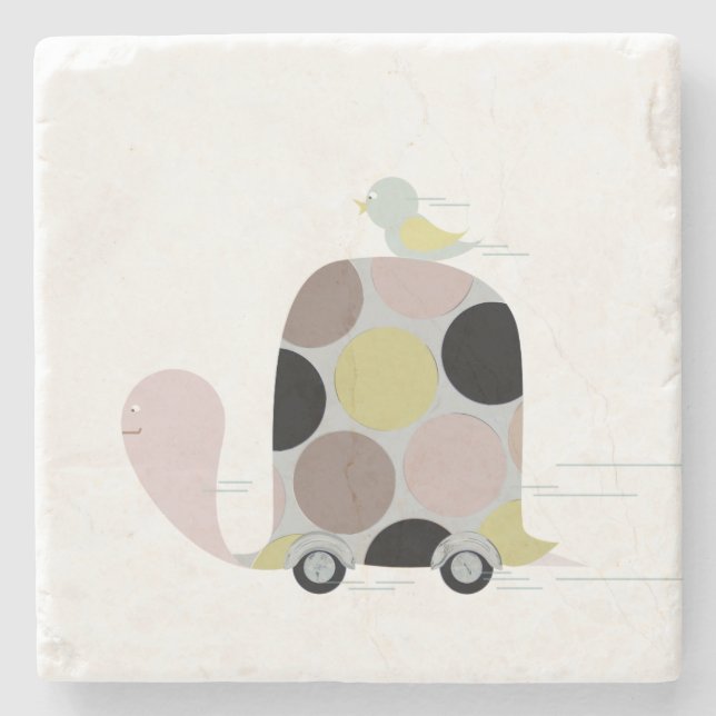 Porta-copo De Pedra Tweeter em uma Tartaruga (Frente)