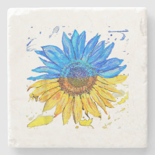 Porta-copo De Pedra Ucrânia Bandeira Girassol Vintage Camisa Ucraniana