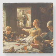 Um da família (sendo um burro alimentado)