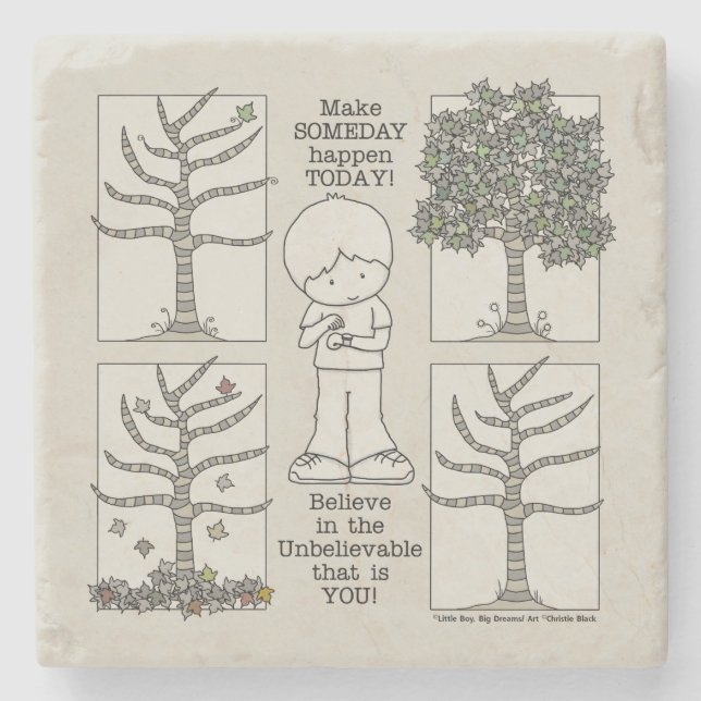 Porta-copo De Pedra Um dia (Frente)